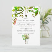 Aquarellturm Brautdusche Einladung (Stehend Vorderseite)