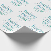 Aquarelltypografie - Frohes Neujahrsdesign Geschenkpapier (Ecke)