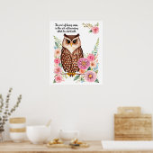 Aquarelluppe an der Limette mit Hübschen Blume Poster (Küche)