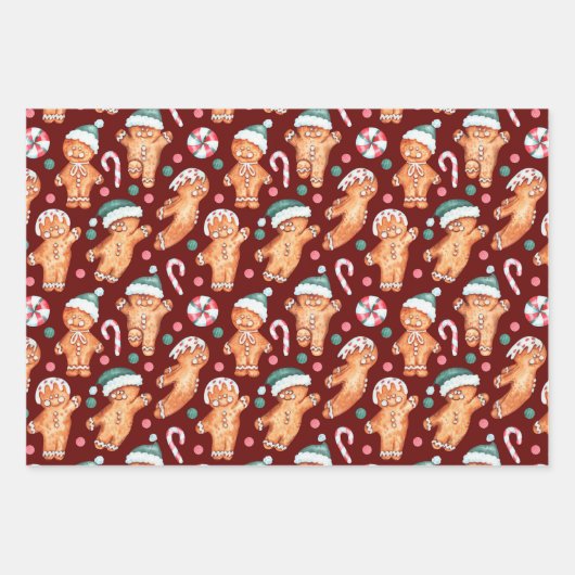 Aquarellurlaub farbig geschenkpapier set (Vorderseite 2)