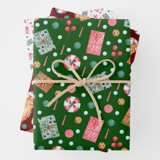 Aquarellurlaub farbig geschenkpapier set (Beispiel)