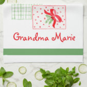 Aquarellurlaub PERSONALISIEREN Oma Geschirrtuch (Gefaltet)