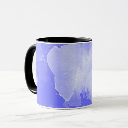 Aquarellveilchenmuster Tasse (Vorderseite Links)