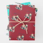 Aquarellverzierungen Weihnachten Geschenkpapier Set (Beispiel)