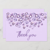 Aquarellviolett lila einfach Dankeschön Karte (Vorne/Hinten)