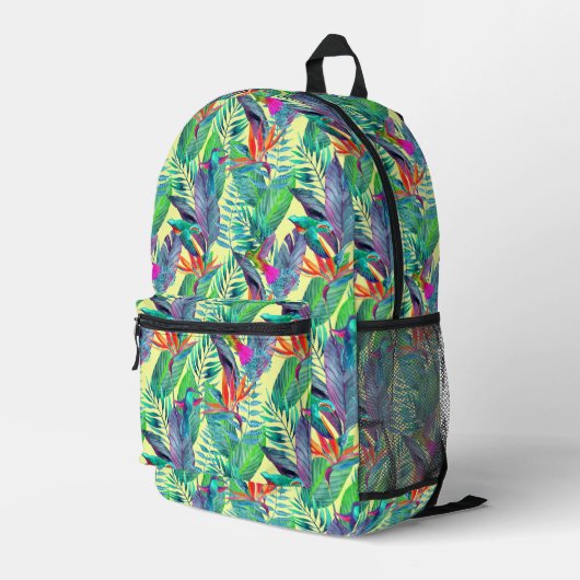 Aquarellvögel Bedruckter Rucksack (Rückseitige Ecke Rechts)