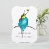 Aquarellvogel (europäischer Bienenfresser) Einladung (Stehend Vorderseite)
