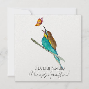 Aquarellvogel (europäischer Bienenfresser) Feiertagskarte