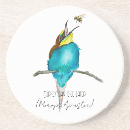 Aquarellvogel (europäischer Bienenfresser) Getränkeuntersetzer