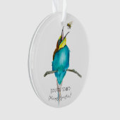 Aquarellvogel (europäischer Bienenfresser) Ornament (Vorderseite)