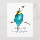 Aquarellvogel (europäischer Bienenfresser) Postkarte (Vorderseite)