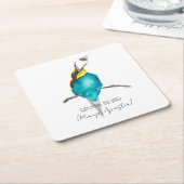 Aquarellvogel (europäischer Bienenfresser) Rechteckiger Pappuntersetzer (angewinkelt)