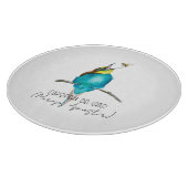 Aquarellvogel (europäischer Bienenfresser) Schneidebrett (Ecke)