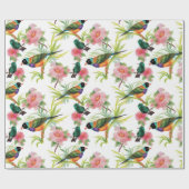 Aquarellvögel Geschenkpapier (Flach)