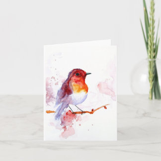 Aquarellvogel Karte