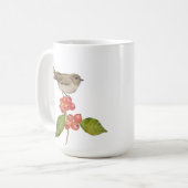 Aquarellvögel "Sylvia curruca" Kaffeetasse (Vorderseite Links)