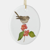 Aquarellvögel "Sylvia curruca" Keramik Ornament (Rechts)