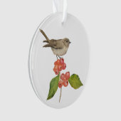 Aquarellvögel "Sylvia curruca" Ornament (Vorderseite)