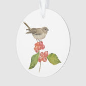 Aquarellvögel "Sylvia curruca" Ornament (Vorderseite)