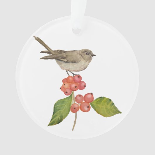 Aquarellvögel "Sylvia curruca" Ornament (Vorderseite)