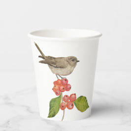 Aquarellvögel "Sylvia curruca" Pappbecher