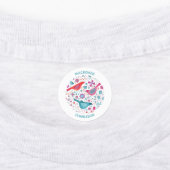 Aquarellvögel und Blume Individuelle Name Etiketten (Befestigt)