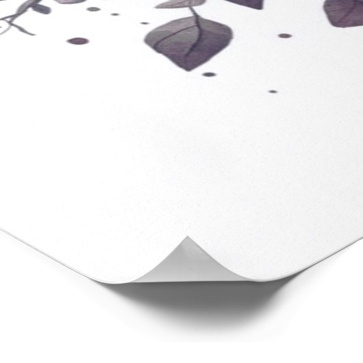 Aquarellvogelfamilie mit Kindern#5 Poster (Ecke)