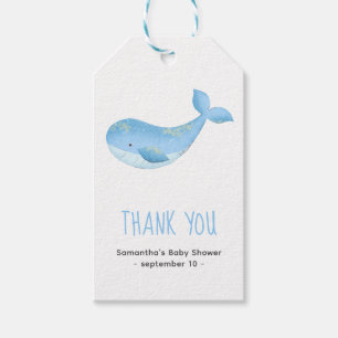 Aquarellwal - Danke Baby Shower Geschenkanhänger