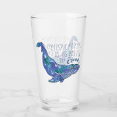 Aquarellwal - Liebe so groß wie der Ozean Glas (Rückseite)