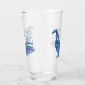 Aquarellwal - Liebe so groß wie der Ozean Glas (Rechts)