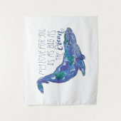 Aquarellwal - Liebe so groß wie der Ozean Wandteppich (Vorderseite)