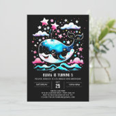 Aquarellwal Pink Aufmachbar Geburtstag Einladung (Stehend Vorderseite)