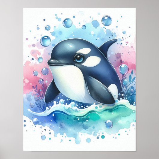 Aquarellwal Poster (Vorne)