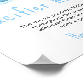 Aquarellwal - Schnuller Jagdspiel Babydusche Poster (Ecke)