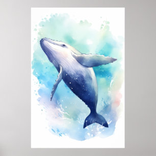 Aquarellwal-Sketch Poster