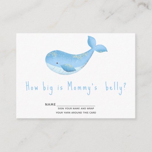 Aquarellwal - Wie groß ist der Bauch der Mama Begleitkarte (Vorderseite)