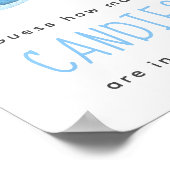 Aquarellwal - Wie viele Bonbons sind im Glas? Poster (Ecke)