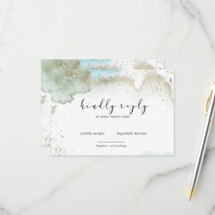Aquarellwalben Pastel Elegante RSVP-Karte RSVP Karte