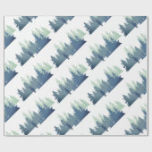 Aquarellwald Art Geschenkpapier (Flach)