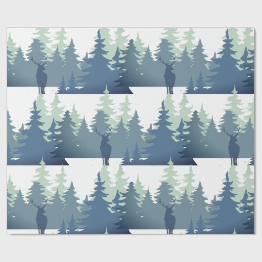 Aquarellwald Art Geschenkpapier (Flach)