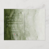 Aquarellwald | Bäume und Hirsche Ankündigungspostkarte (Rückseite)