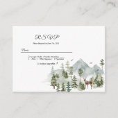 Aquarellwald | Bäume und Hirsche Begleitkarte (Vorderseite)