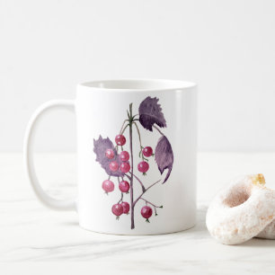 Aquarellwald Berries in Magenta Tones Kaffeetasse