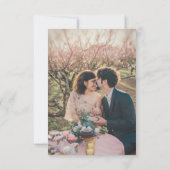 Aquarellwald Danke Foto Hochzeitskarte (Rückseite)