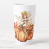 Aquarellwald Fairy & Autumn Pumpkin Bouquet Milchtasse (Vorderseite)