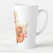 Aquarellwald Fairy & Autumn Pumpkin Bouquet Milchtasse (Rechts)