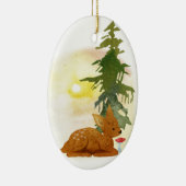 Aquarellwald Fawn Keramikornament (Rechts)