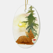 Aquarellwald Fawn Keramikornament (Links)