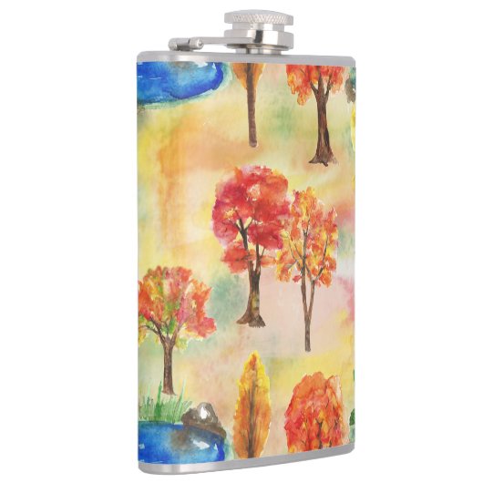 Aquarellwald Flachmann (Rechts)