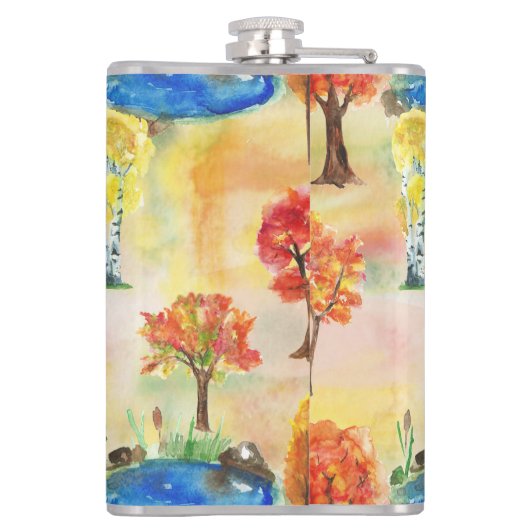 Aquarellwald Flachmann (Rückseite)